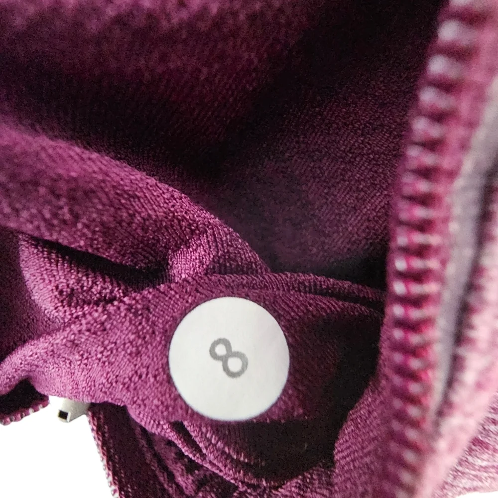 Lululemon Run Your Heart Out Half Zip Pullover Sweatshirt Heathered Plum 8